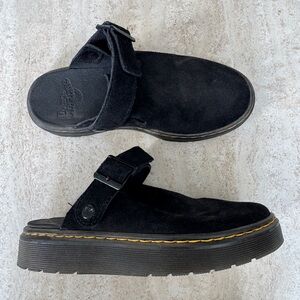Dr. Martens Black Suede Slip-On Loafers